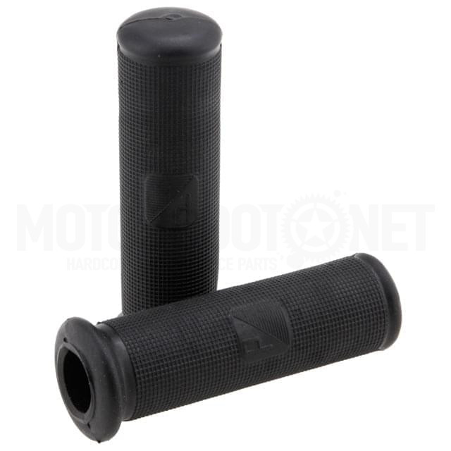 Grips Vespa Due logo Piaggio 125mm large / d=21mm - Black