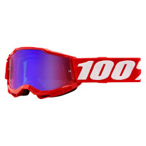 Offroad Goggles 100% Accuri 2 Youth Neon Red - Mirror Red Lens