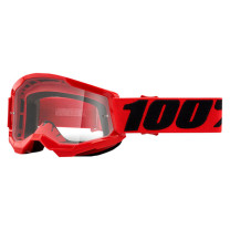 Offroad Goggles 100% Strata 2 Youth Red - Clear Lens