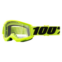 Offroad Goggles 100% Strata 2 Youth Fluo Yellow - Clear Lens