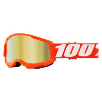 Offroad Goggles 100% Strata 2 Youth Orange - Mirror Gold Lens