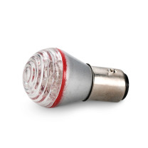 Bulb 12V 21/5W BAY15D Red Amolux 12 LED