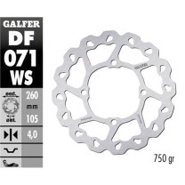 Brake Disc front Honda SH125-150 <2008 Galfer Wave Oversize d=260mm floating thickness 4mm without adapter (DF071WS) - until 2008