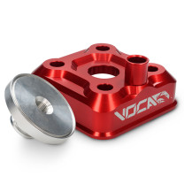 Cylinder head VOCA CNC Race-Head RAW, Yamaha DT LC/D - Red