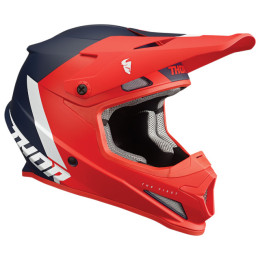 Casco Off-Road Thor Sector Chev rojo-azul - talla L