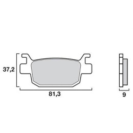 Brake Pads Sintered Rear Honda SH 125i a partir de 2009, S-Wing >07 Brembo 