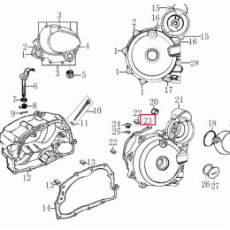 Gasket crankscase cover Rieju Marathon 125 AC 2016