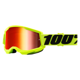 Offroad Goggles 100% Strata 2 Fluo Yellow - Mirror Red Lens