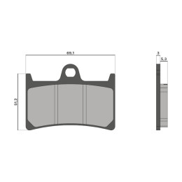 Pastillas de freno delanteras Yamaha T-Max 530-560 Malossi - orgánicas