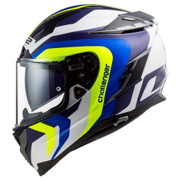 Casco integral LS2 FF327 Challenger Galactic Blanco / Amarillo / Azul