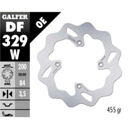 Brake Disc rear Suzuki RM 85/L >2005 Galfer Wave d=200mm thickness 3