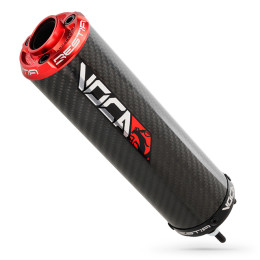 Silenciador VOCA Bestia Carbon CNC anodizado - rojo